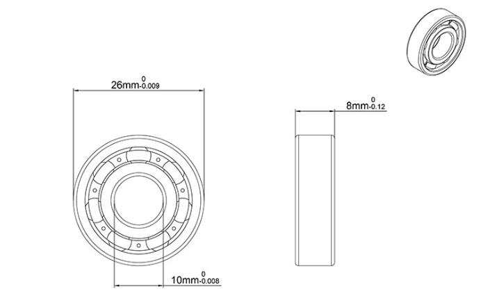 6000 Bearing dimension 