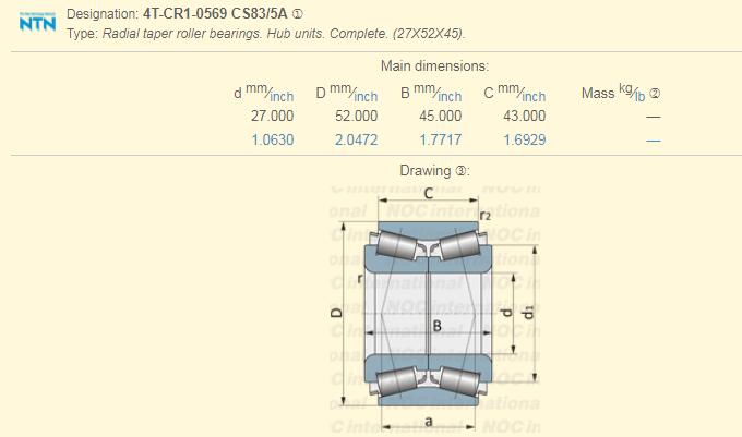 4T-CR1-0569 CS83/5A BEARING 