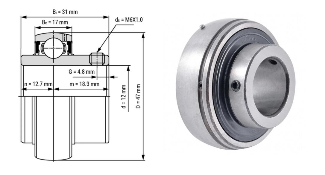 UC201 BEARING SIZE 