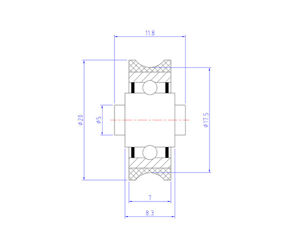 Bearing for sliding doors